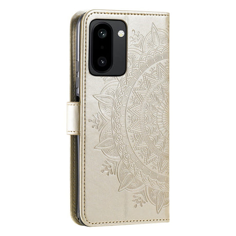 OnePlus 15R EIDERWOOD Kunstlæder Flip Cover m. Mønster - Guld