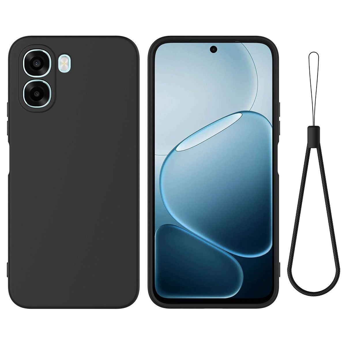 OPPO A6x EIDERWOOD Silikone Cover m. Strop - Sort