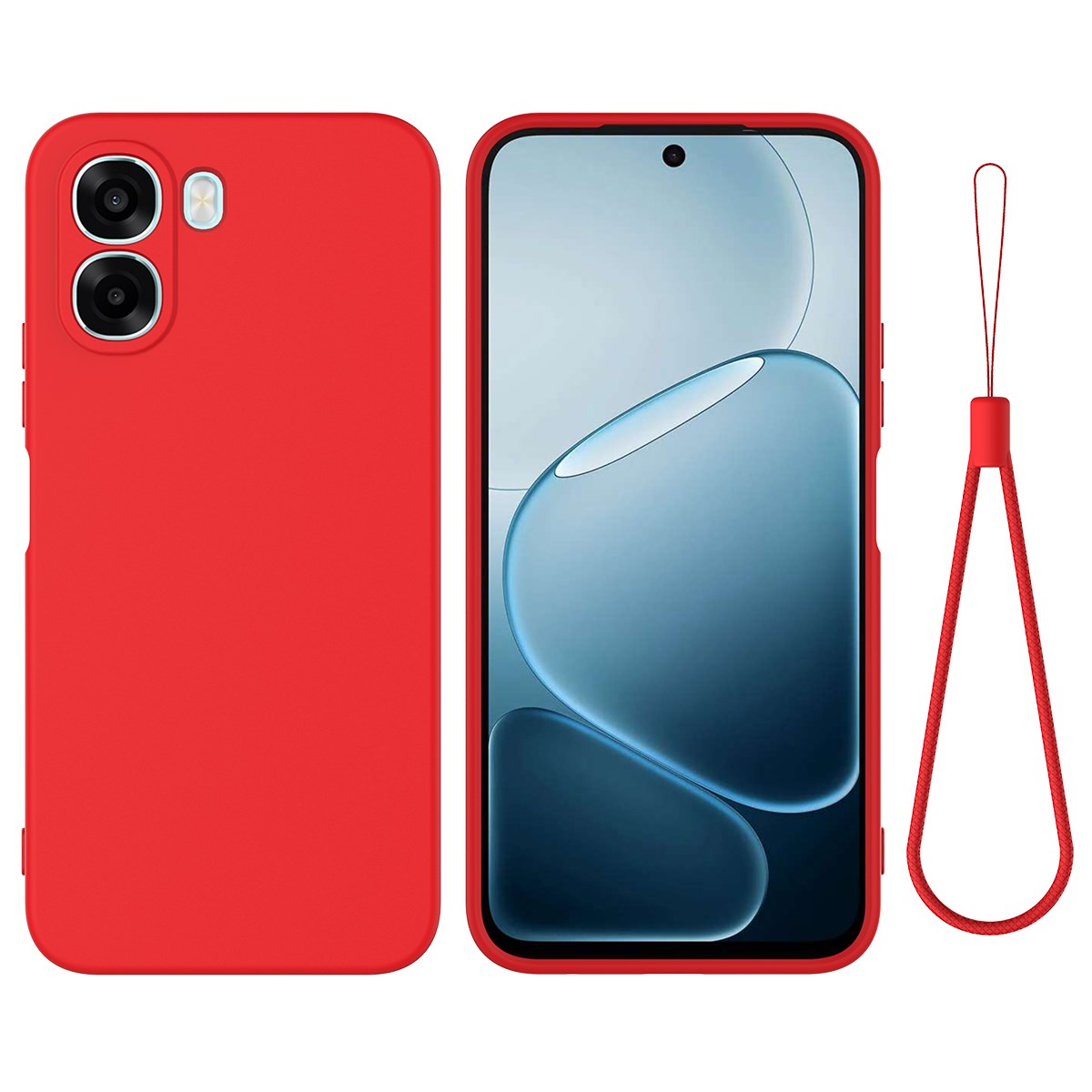 OPPO A6x EIDERWOOD Silikone Cover m. Strop - Rød