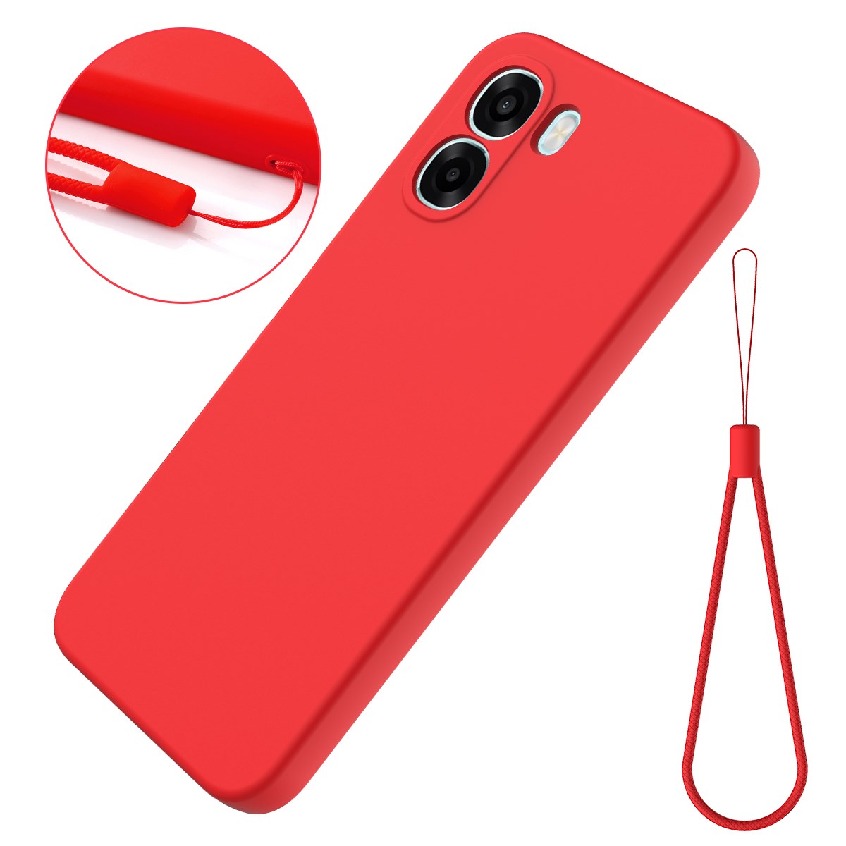 OPPO A6x EIDERWOOD Silikone Cover m. Strop - Rød