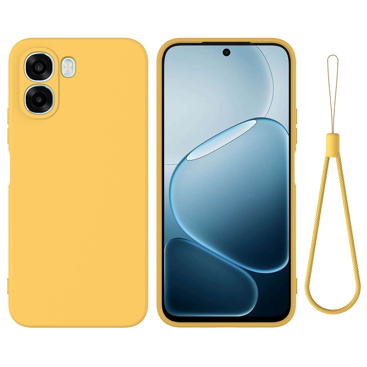 OPPO A6x EIDERWOOD Silikone Cover m. Strop - Gul
