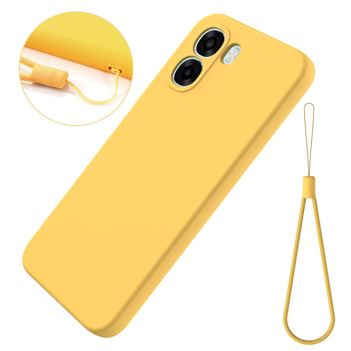 OPPO A6x EIDERWOOD Silikone Cover m. Strop - Gul