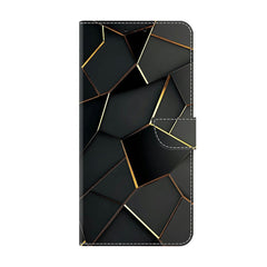 Samsung Galaxy A37 EIDERWOOD Kunstlæder Cover m. Indbygget Kortholder & Standerfunktion - Sort / Guld