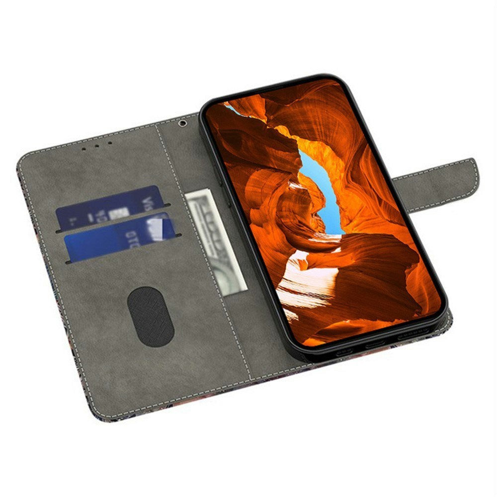Samsung Galaxy A57 EIDERWOOD Kunstlæder Cover m. Indbygget Kortholder & Standerfunktion - Katte