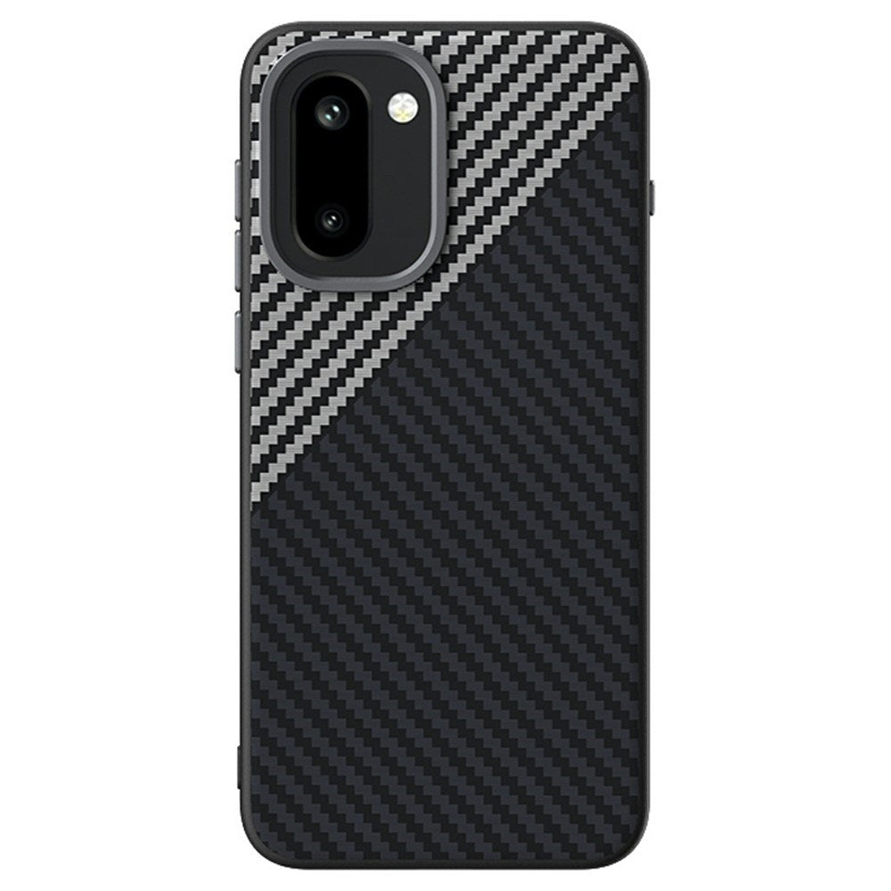 OnePlus 15R EIDERWOOD Magnetisk Carbon Cover - MagSafe Kompatibel - Sort / Sølv