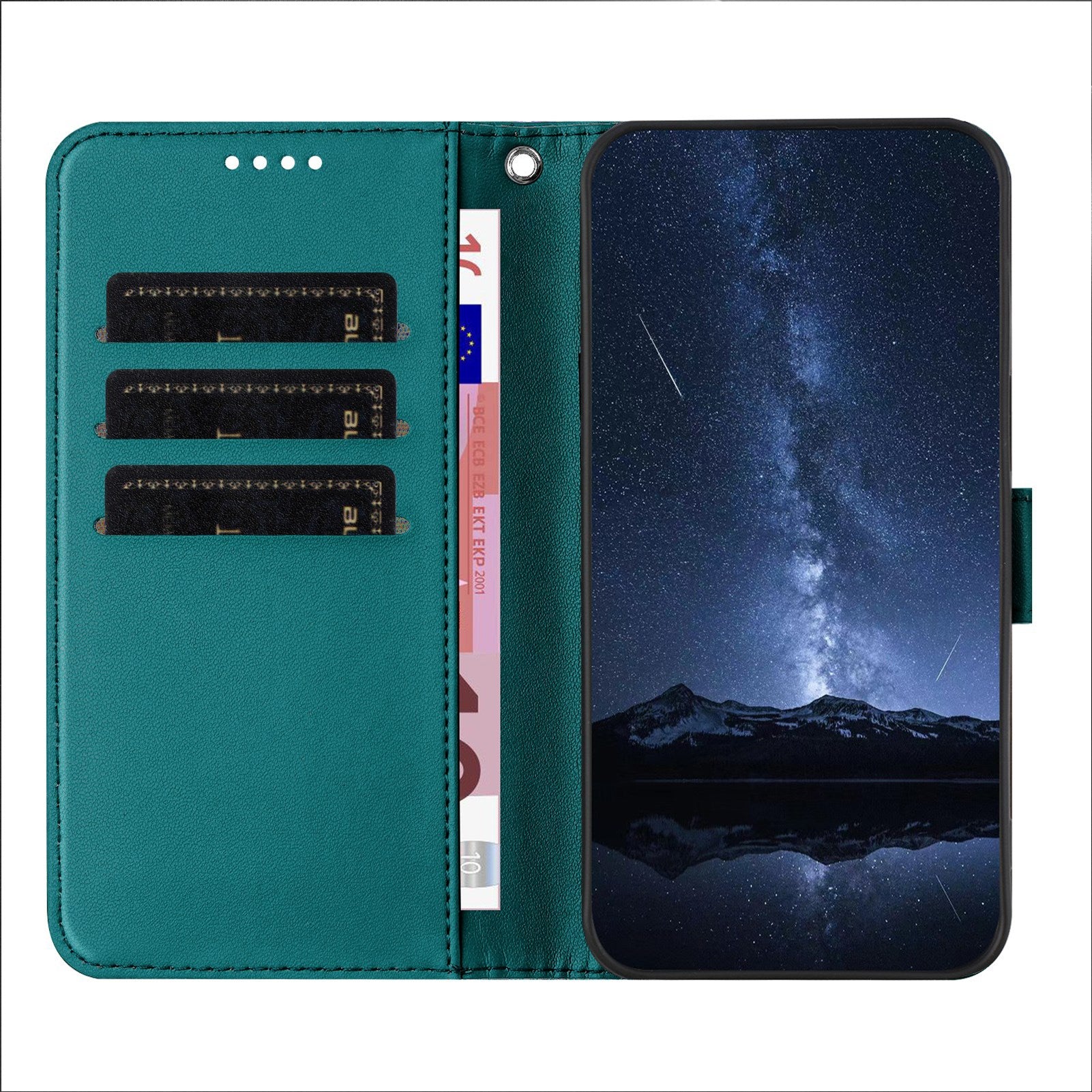 Xiaomi 17 Ultra EIDERWOOD Kunstlæder Flip Cover m. Kortholder & Ståfunktion - Grøn