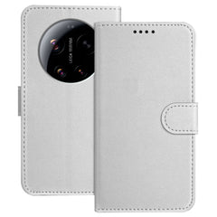Xiaomi 17 Ultra EIDERWOOD Kunstlæder Flip Cover m. Kortholder & Ståfunktion - Sølv