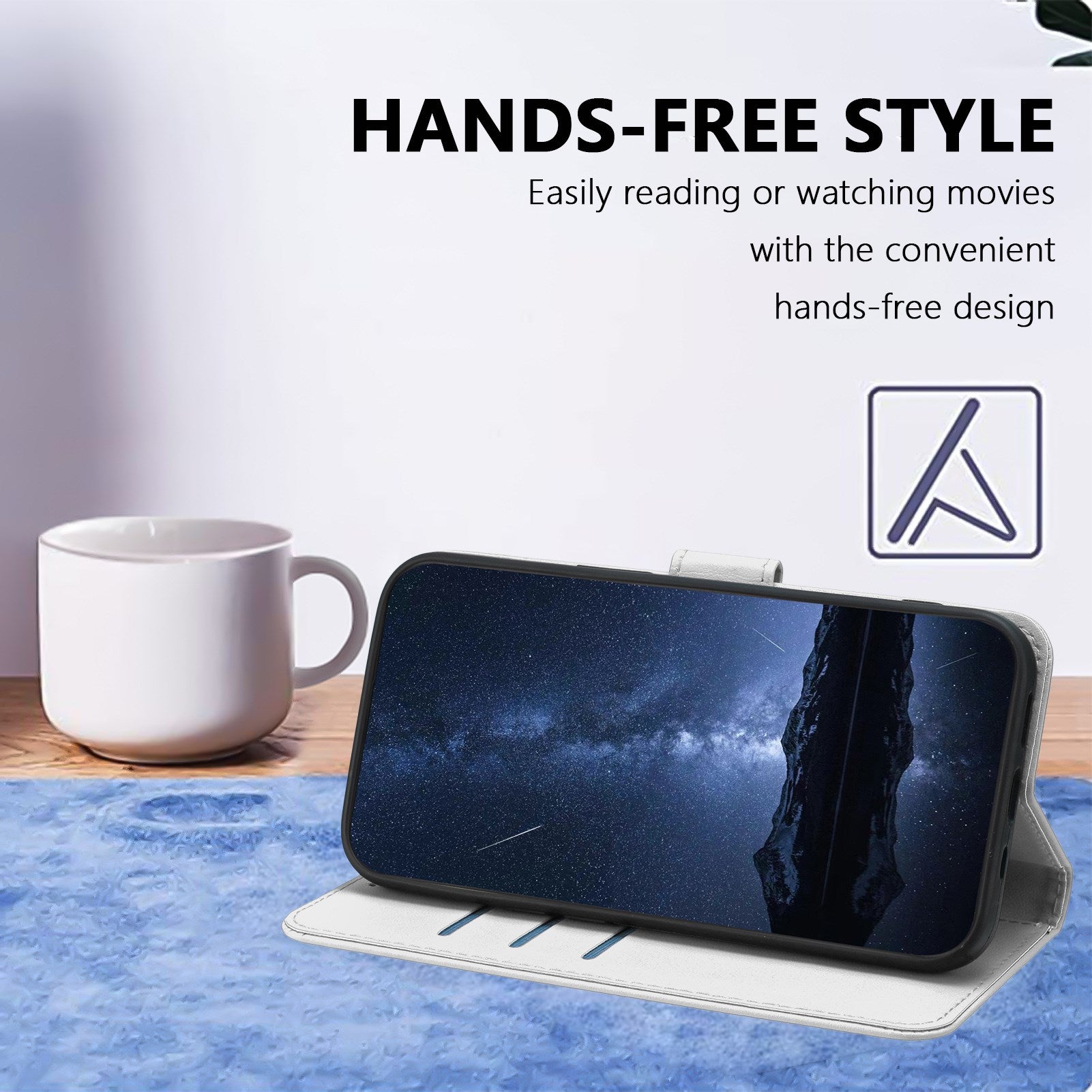 Xiaomi 17 Ultra EIDERWOOD Kunstlæder Flip Cover m. Kortholder & Ståfunktion - Sølv