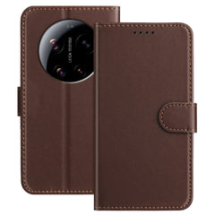 Xiaomi 17 Ultra EIDERWOOD Kunstlæder Flip Cover m. Kortholder & Ståfunktion - Brun