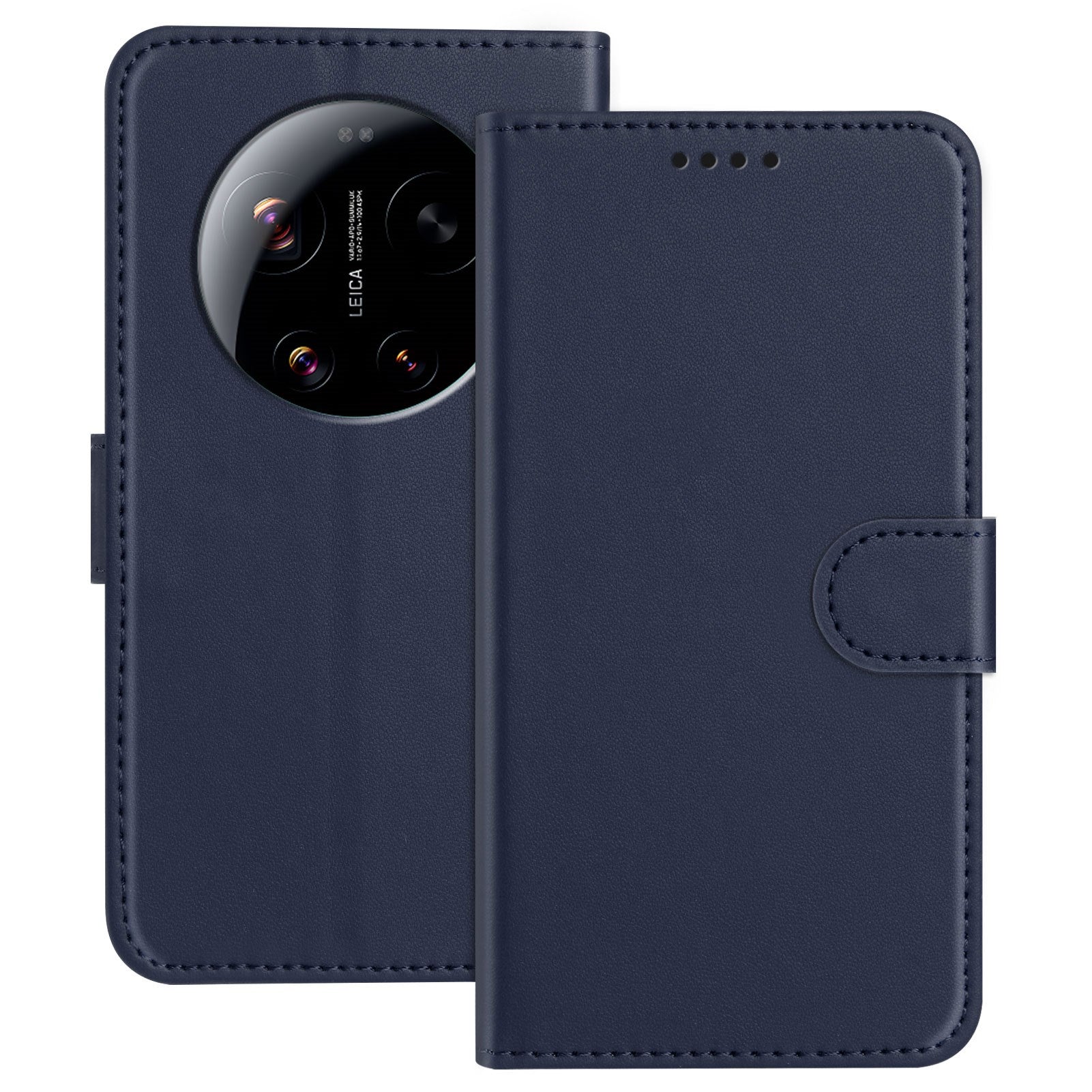 Xiaomi 17 Ultra EIDERWOOD Kunstlæder Flip Cover m. Kortholder & Ståfunktion - Blå