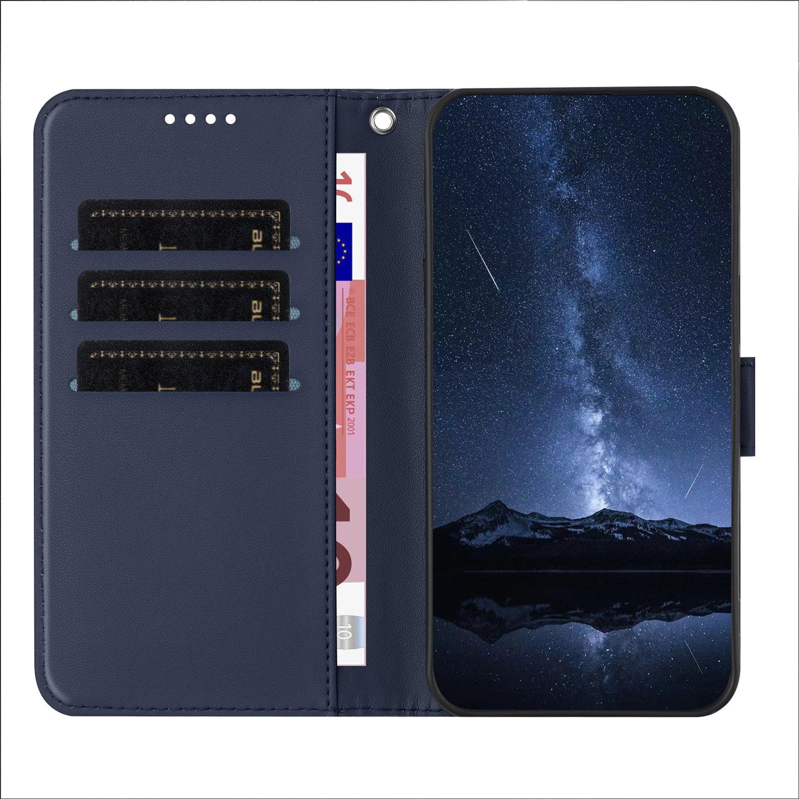 Xiaomi 17 Ultra EIDERWOOD Kunstlæder Flip Cover m. Kortholder & Ståfunktion - Blå