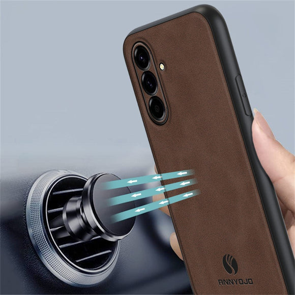 Samsung Galaxy A27 EIDERWOOD Hybrid Cover med Kunstlæder - Grå