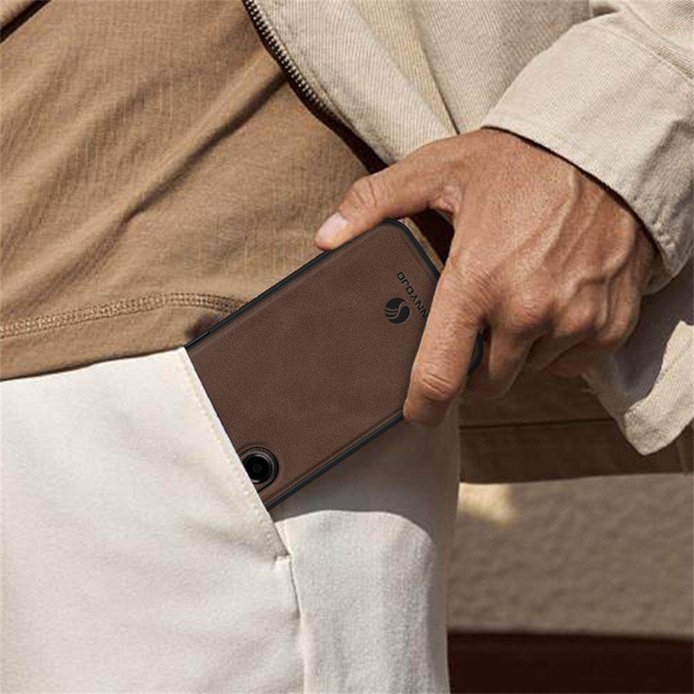Samsung Galaxy A27 EIDERWOOD Hybrid Cover med Kunstlæder - Vinrød