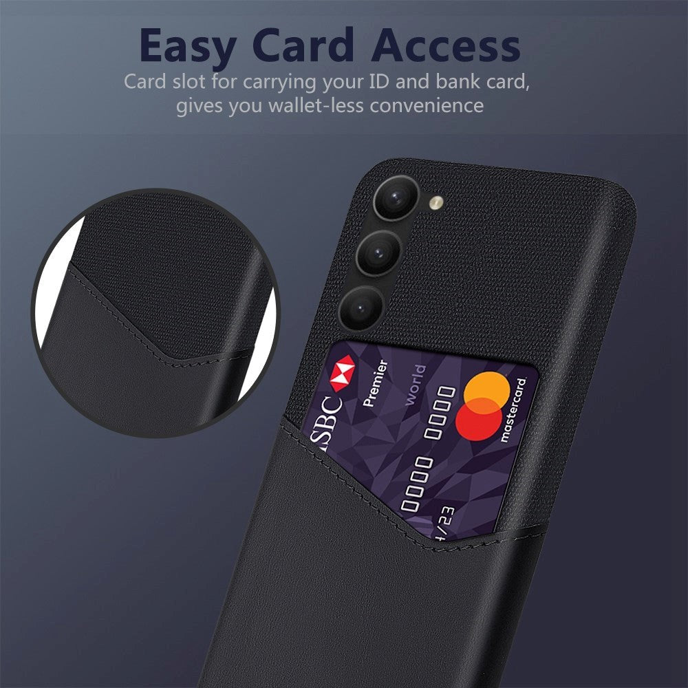 Samsung Galaxy S23 Læder Cover m. Kortholder - Sort