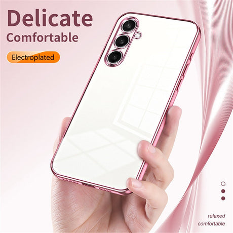 Samsung Galaxy A27 EIDERWOOD Fleksibelt Plastik Cover - Blank Overflade - Gennemsigtig / Lyserød