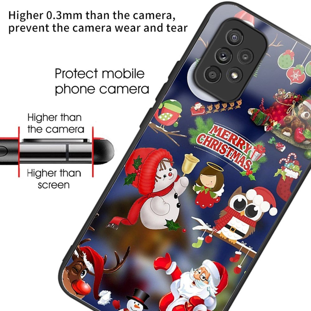 Samsung Galaxy A53 (5G) Jule Cover m. Glasbagside - Julefigurer