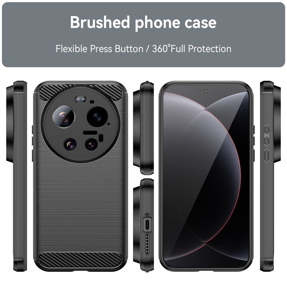 Xiaomi 17 Ultra EIDERWOOD Brushed Carbon Cover - Sort