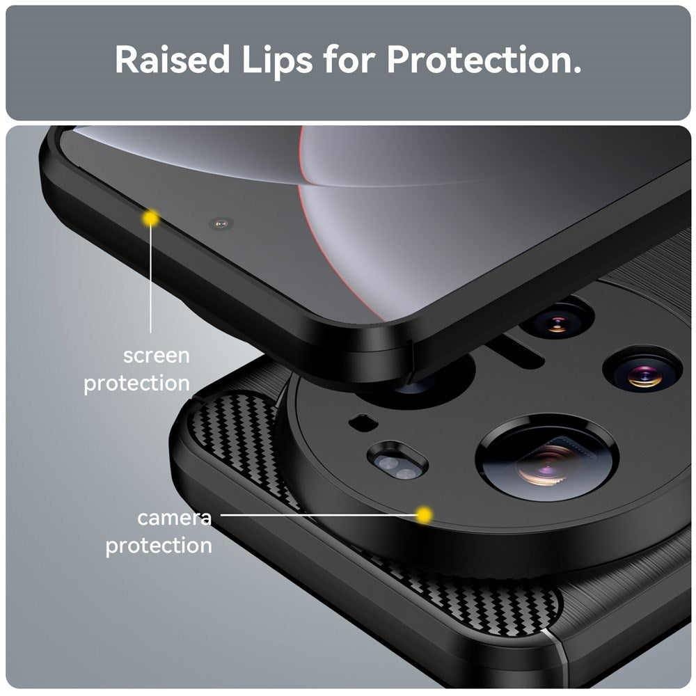 Xiaomi 17 Ultra EIDERWOOD Brushed Carbon Cover - Sort