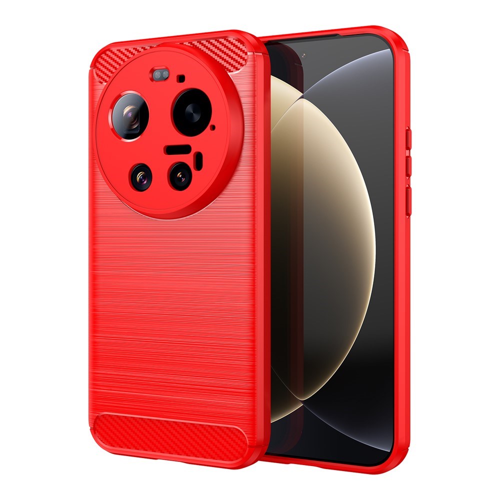Xiaomi 17 Ultra EIDERWOOD Brushed Carbon Cover - Rød