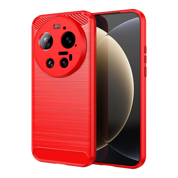 Xiaomi 17 Ultra EIDERWOOD Brushed Carbon Cover - Rød
