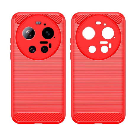 Xiaomi 17 Ultra EIDERWOOD Brushed Carbon Cover - Rød