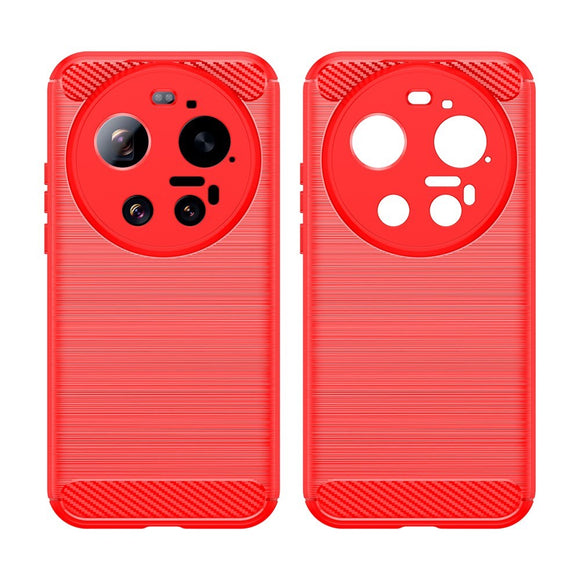 Xiaomi 17 Ultra EIDERWOOD Brushed Carbon Cover - Rød
