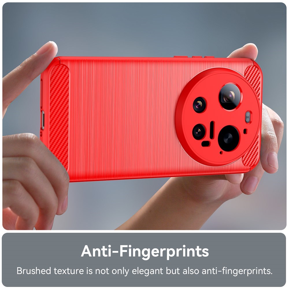 Xiaomi 17 Ultra EIDERWOOD Brushed Carbon Cover - Rød