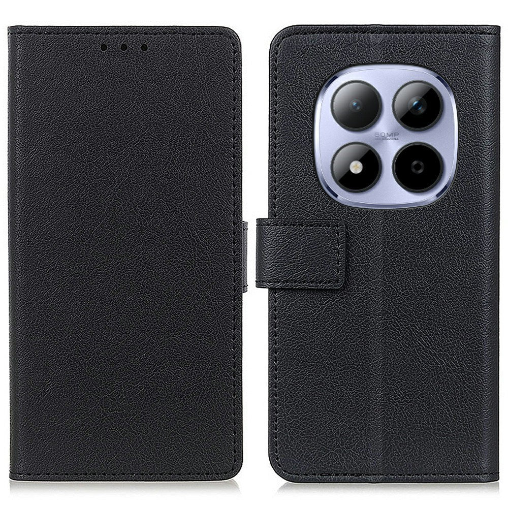 Xiaomi Redmi Note 15 Pro+ (Plus) / Poco M8 Pro (5G) EIDERWOOD Kunstlæder Flip Cover m. Kortholder & Ståfunktion - Sort