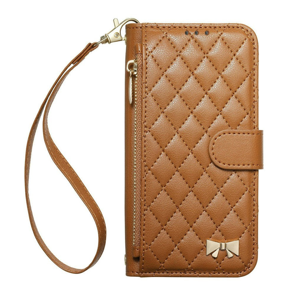 iPhone 18 Pro / 17 Pro EIDERWOOD Kunstlæder Flip Cover m. Tekstur & Strop - Brun