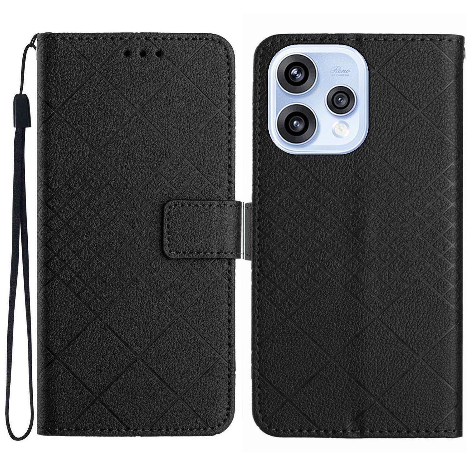 OPPO Reno15 (5G) EIDERWOOD Kunstlæder Flip Cover m. Strop - Sort