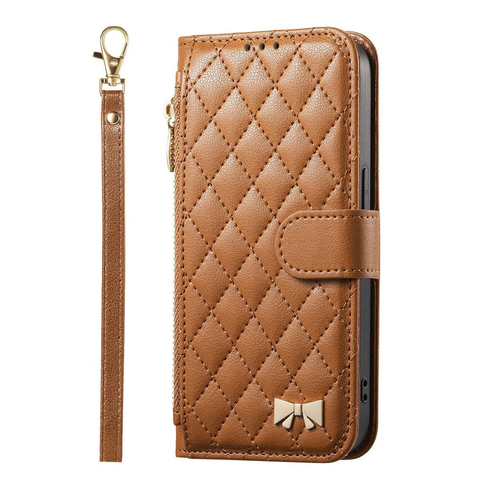iPhone 18 Pro Max / 17 Pro Max EIDERWOOD Kunstlæder Flip Cover m. Tekstur & Strop - Brun