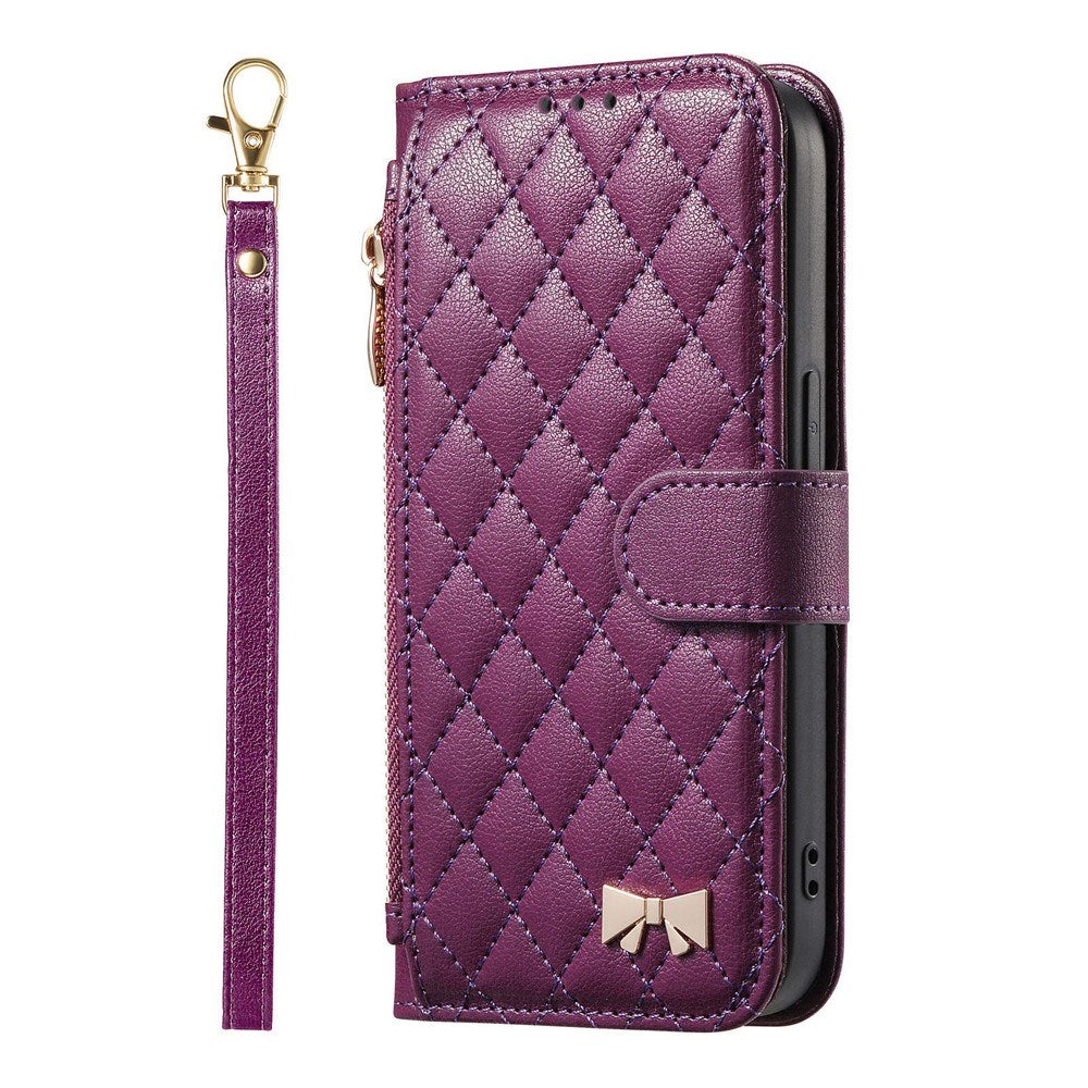 iPhone 18 Pro Max / 17 Pro Max EIDERWOOD Kunstlæder Flip Cover m. Tekstur & Strop - Lilla