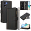 OPPO A6x EIDERWOOD Kunstlæder Flipcover m. 9 x Kortholder & Lynlåslomme - Sort