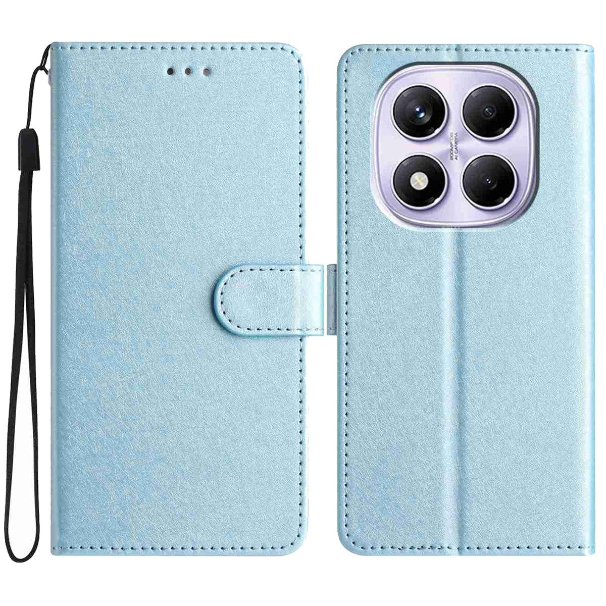 Xiaomi Redmi Note 15 (5G) / Poco M8 (5G) EIDERWOOD Kunstlæder Flip Cover m. Strop - Blå