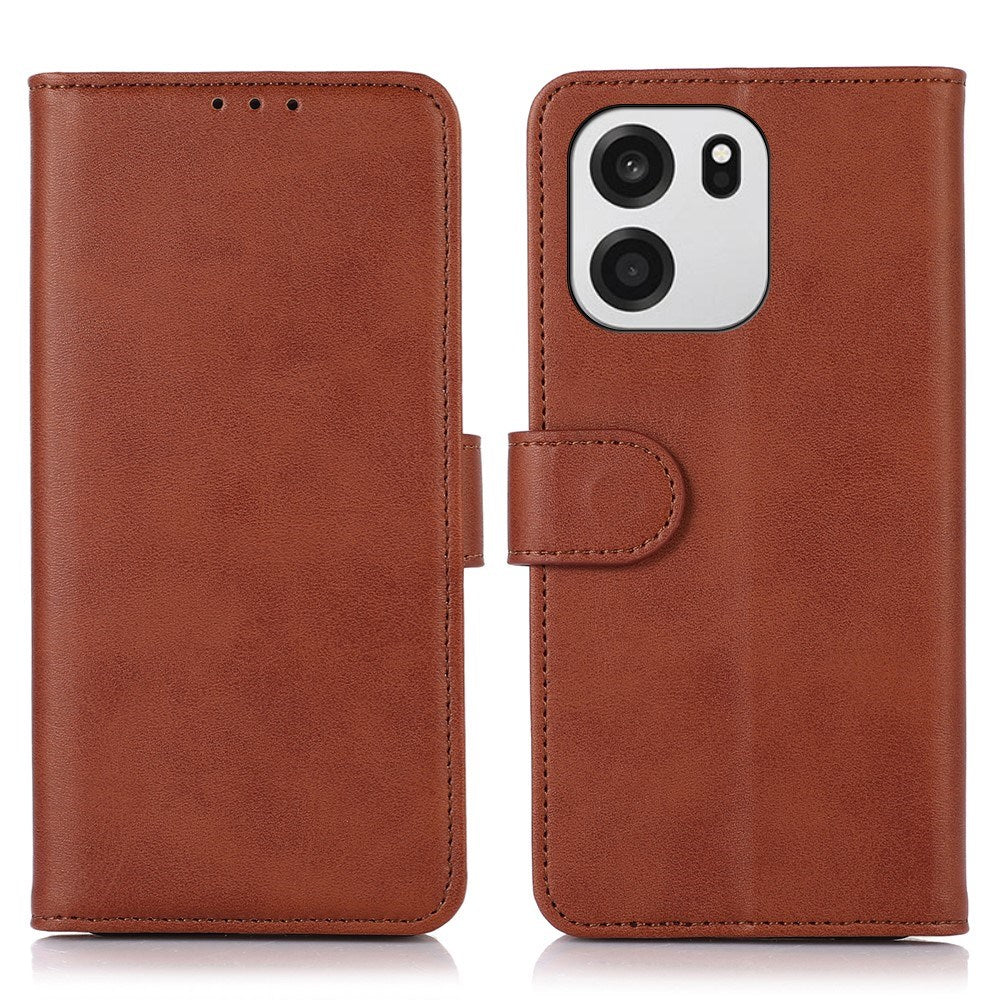 OnePlus Nord CE6 / Nord 6 EIDERWOOD Kunstlæder Flip Cover m. Kortholder og Ståfunktion - Brun
