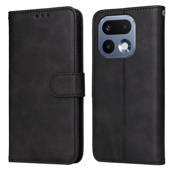 Realme 16 Pro EIDERWOOD Kunstlæder Flip Cover m. Strop - Sort