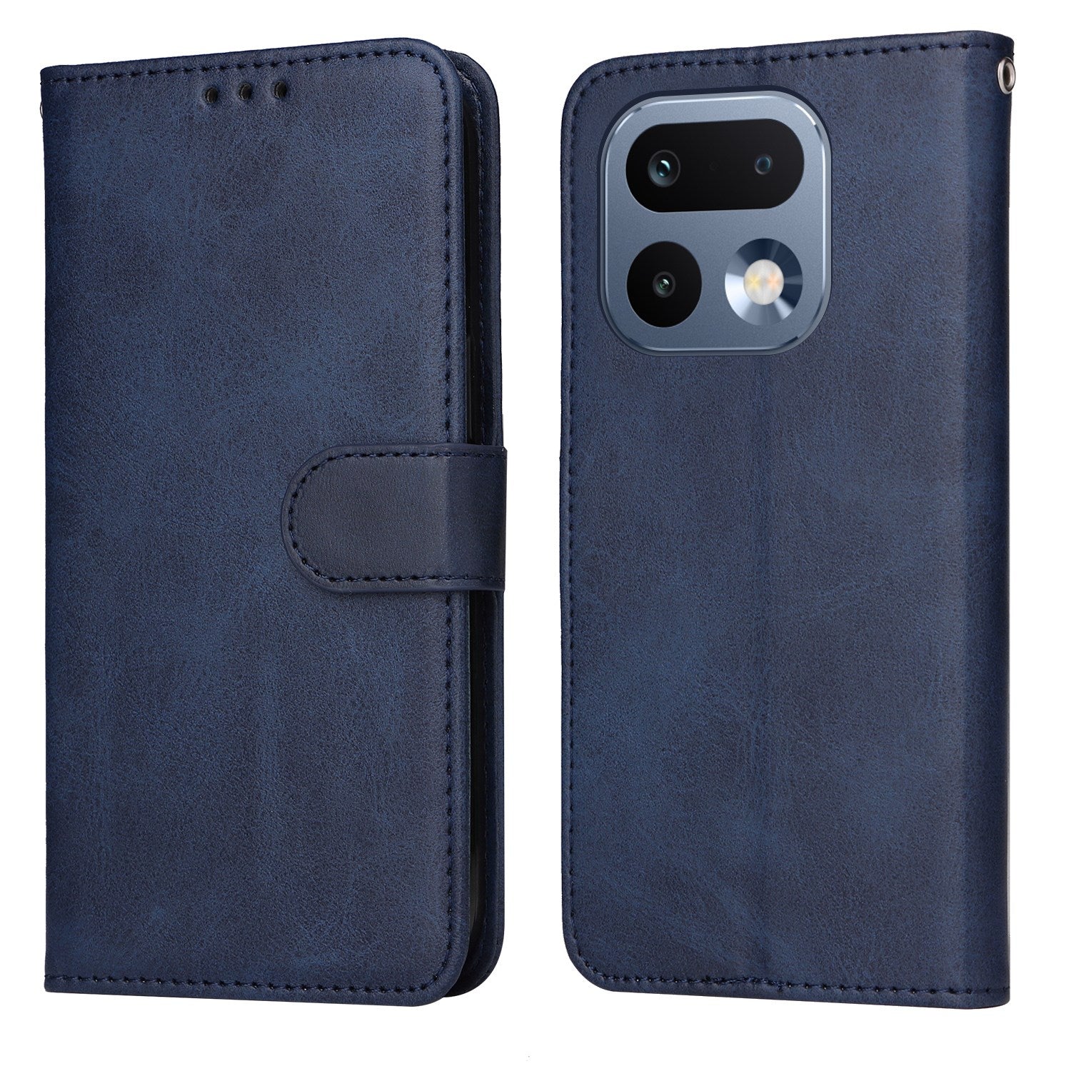 Realme 16 Pro EIDERWOOD Kunstlæder Flip Cover m. Strop - Blå