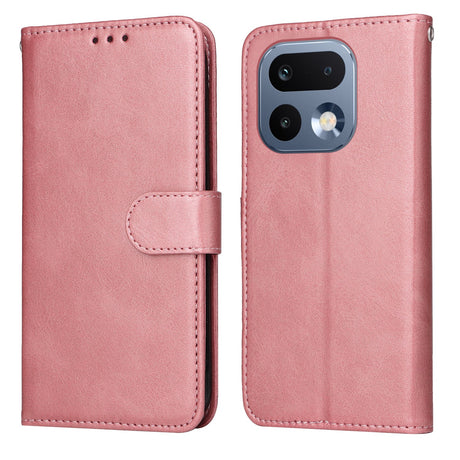 Realme 16 Pro EIDERWOOD Kunstlæder Flip Cover m. Strop - Lyserød