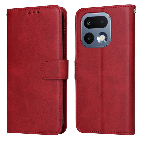 Realme 16 Pro EIDERWOOD Kunstlæder Flip Cover m. Strop - Rød