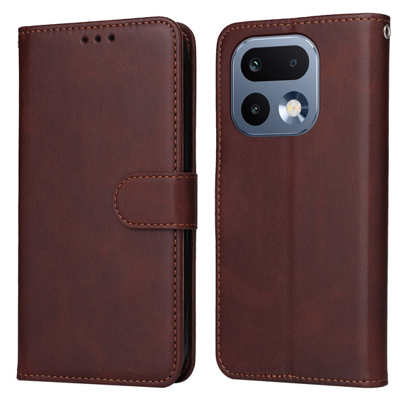 Realme 16 Pro EIDERWOOD Kunstlæder Flip Cover m. Strop - Brun