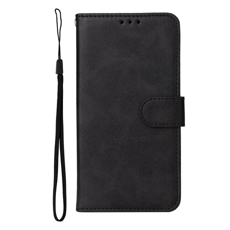 Realme 16 Pro+ EIDERWOOD Kunstlæder Flip Cover m. Strop - Sort