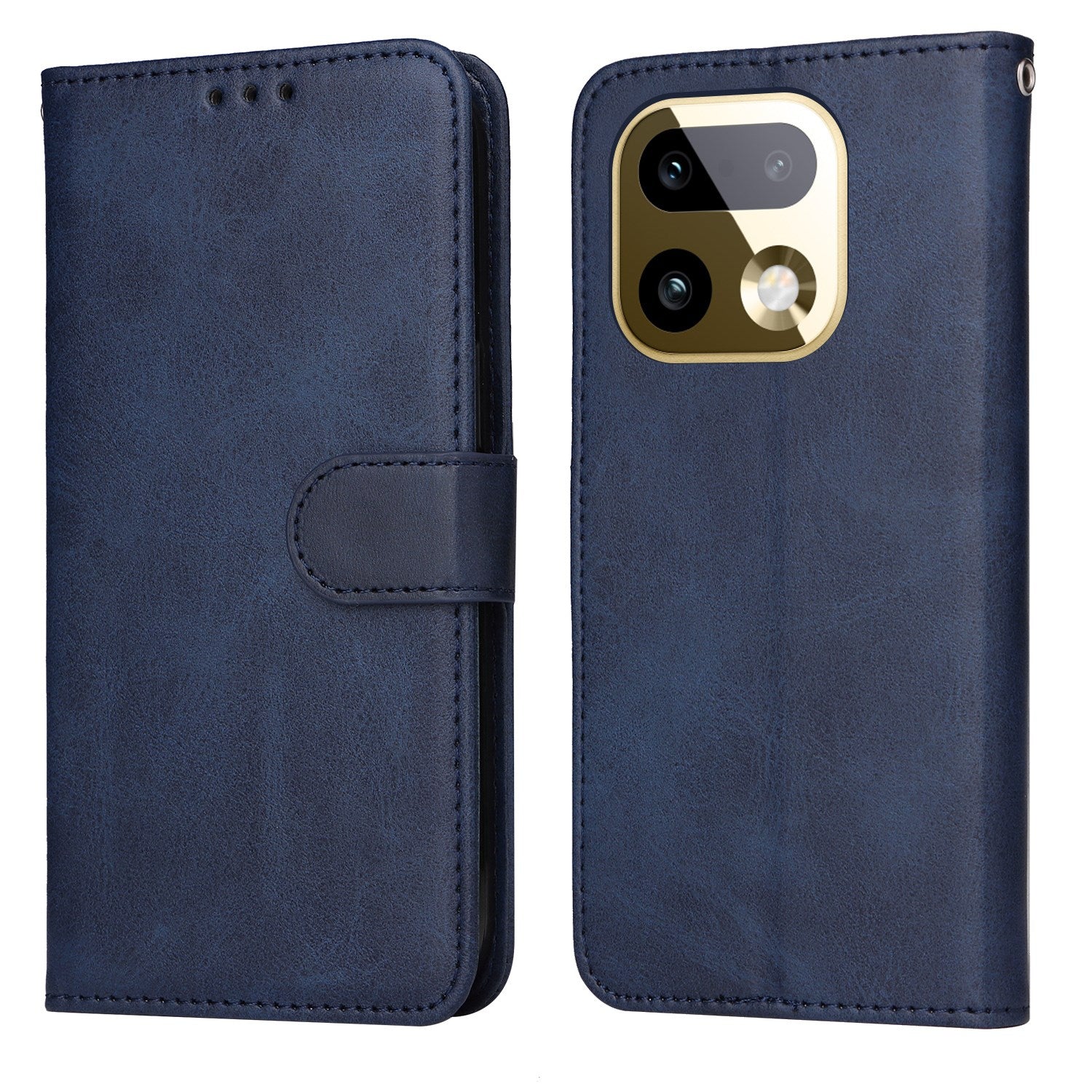Realme 16 Pro+ EIDERWOOD Kunstlæder Flip Cover m. Strop - Blå