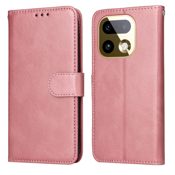 Realme 16 Pro+ EIDERWOOD Kunstlæder Flip Cover m. Strop - Lyserød