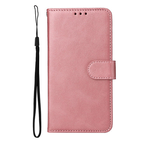 Realme 16 Pro+ EIDERWOOD Kunstlæder Flip Cover m. Strop - Lyserød