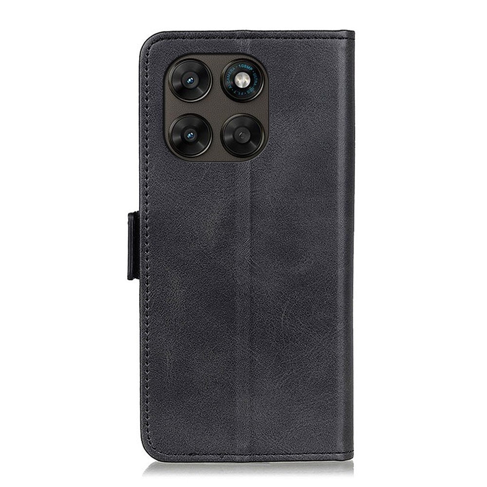 Motorola Moto G77 / G67 EIDERWOOD Kunstlæder Flipcover m. Kortholder - Sort