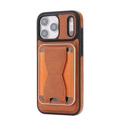 iPhone 17 Pro EIDERWOOD Kunstlæder Bagside Cover m. Kortholder & Ståfunktion - MagSafe Kompatibel - Brun