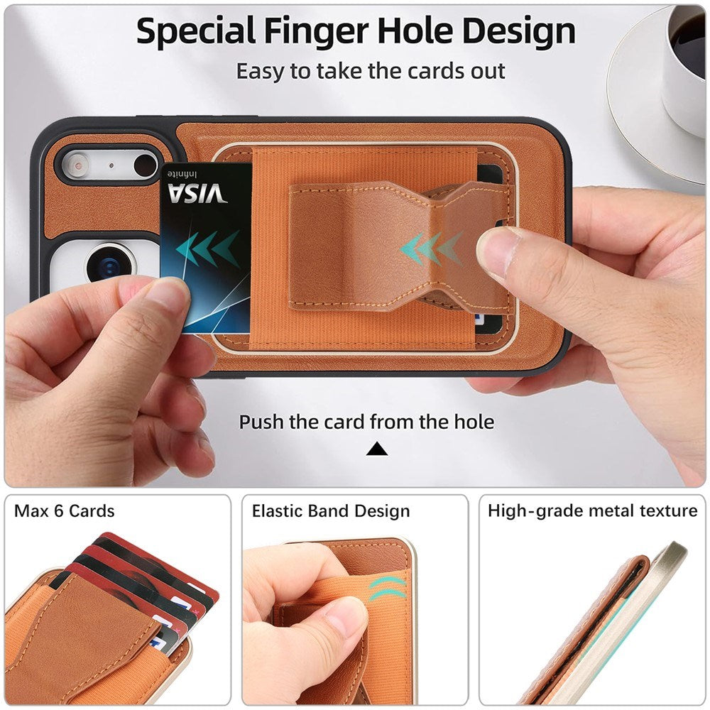 iPhone 17 Pro EIDERWOOD Kunstlæder Bagside Cover m. Kortholder & Ståfunktion - MagSafe Kompatibel - Brun