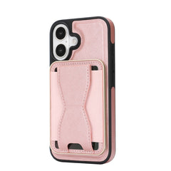 iPhone 17 EIDERWOOD Kunstlæder Bagside Cover m. Kortholder & Ståfunktion - MagSafe Kompatibel - Lyserød