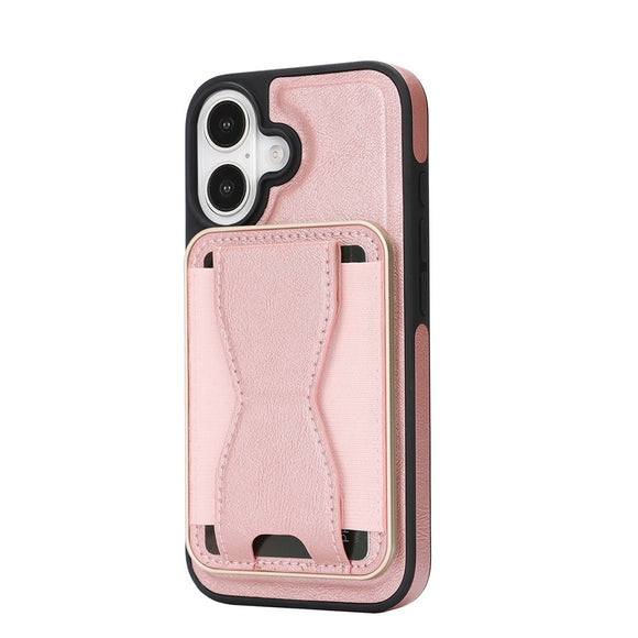iPhone 17 EIDERWOOD Kunstlæder Bagside Cover m. Kortholder & Ståfunktion - MagSafe Kompatibel - Lyserød