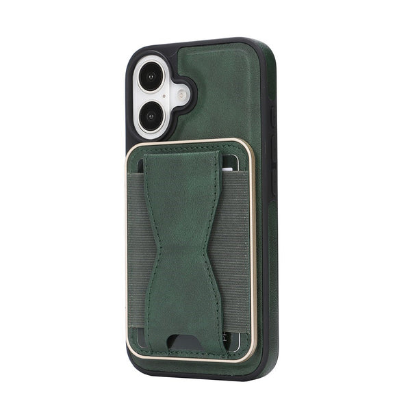 iPhone 17 EIDERWOOD Kunstlæder Bagside Cover m. Kortholder & Ståfunktion - MagSafe Kompatibel - Grøn